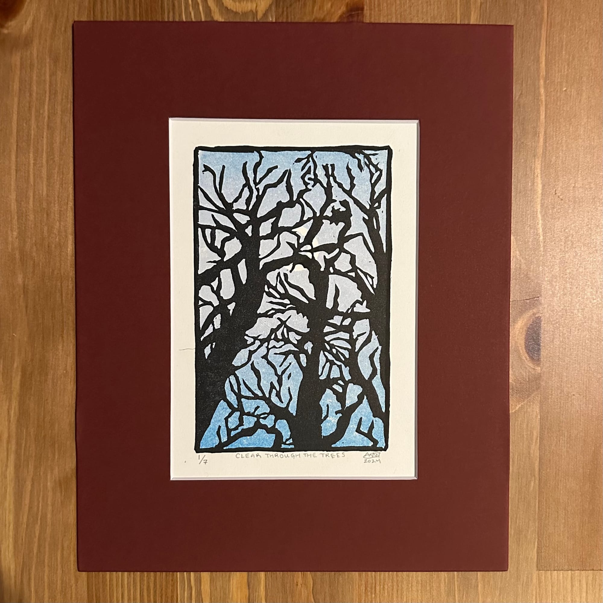 Clear through the Trees: Seven Oil Imprints