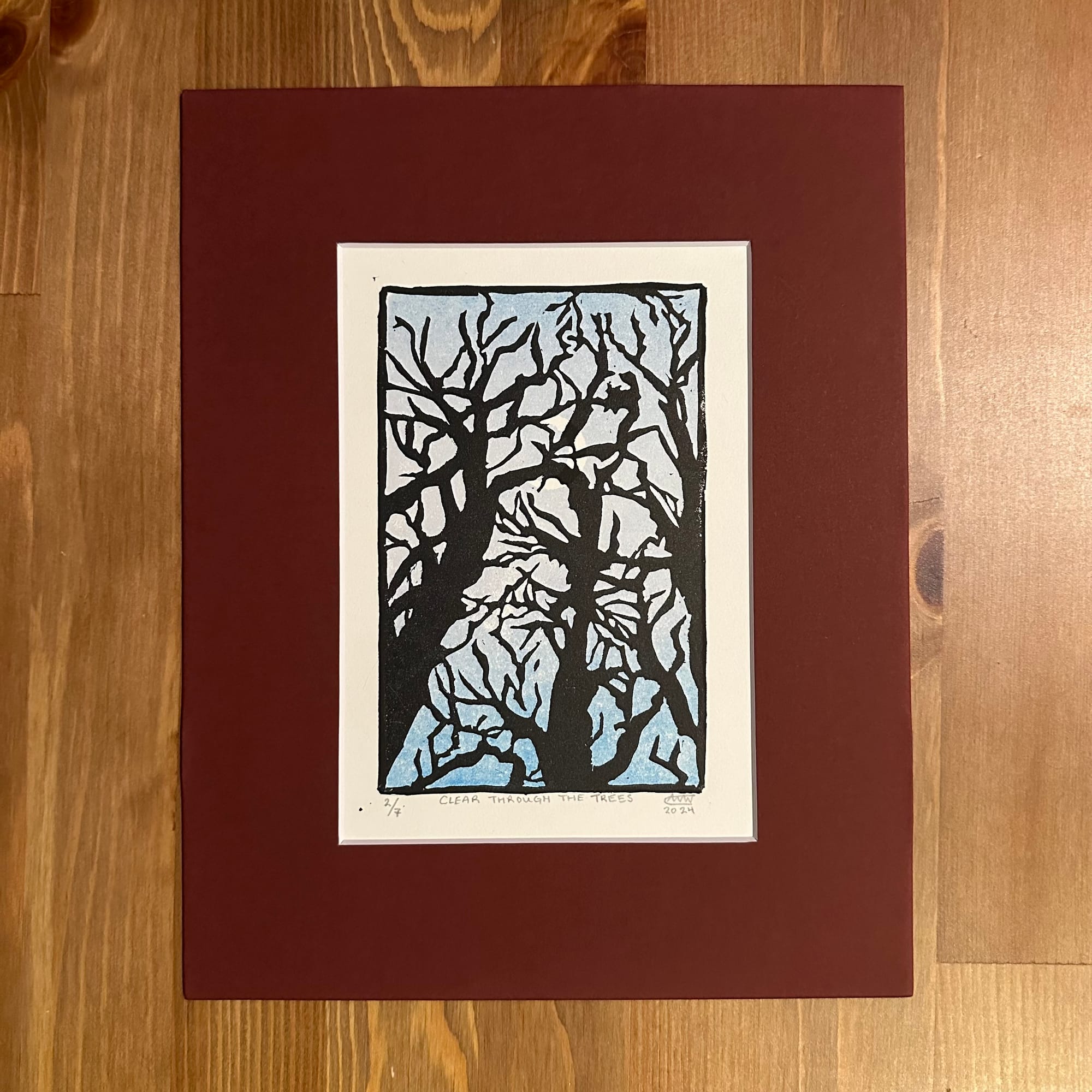 Clear through the Trees: Seven Oil Imprints