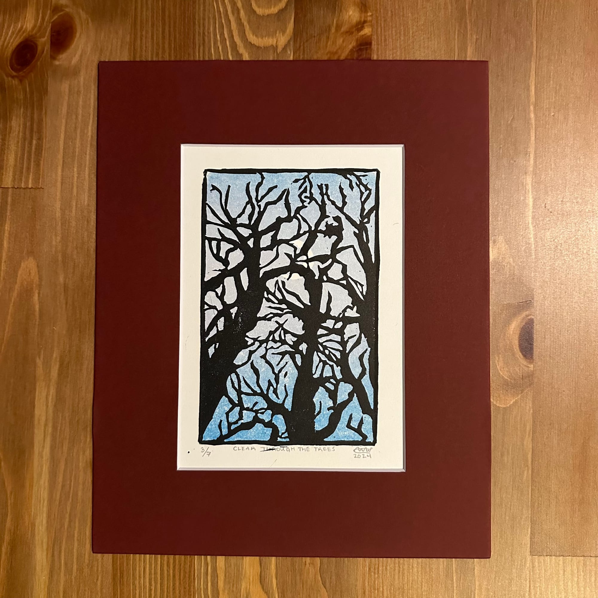 Clear through the Trees: Seven Oil Imprints