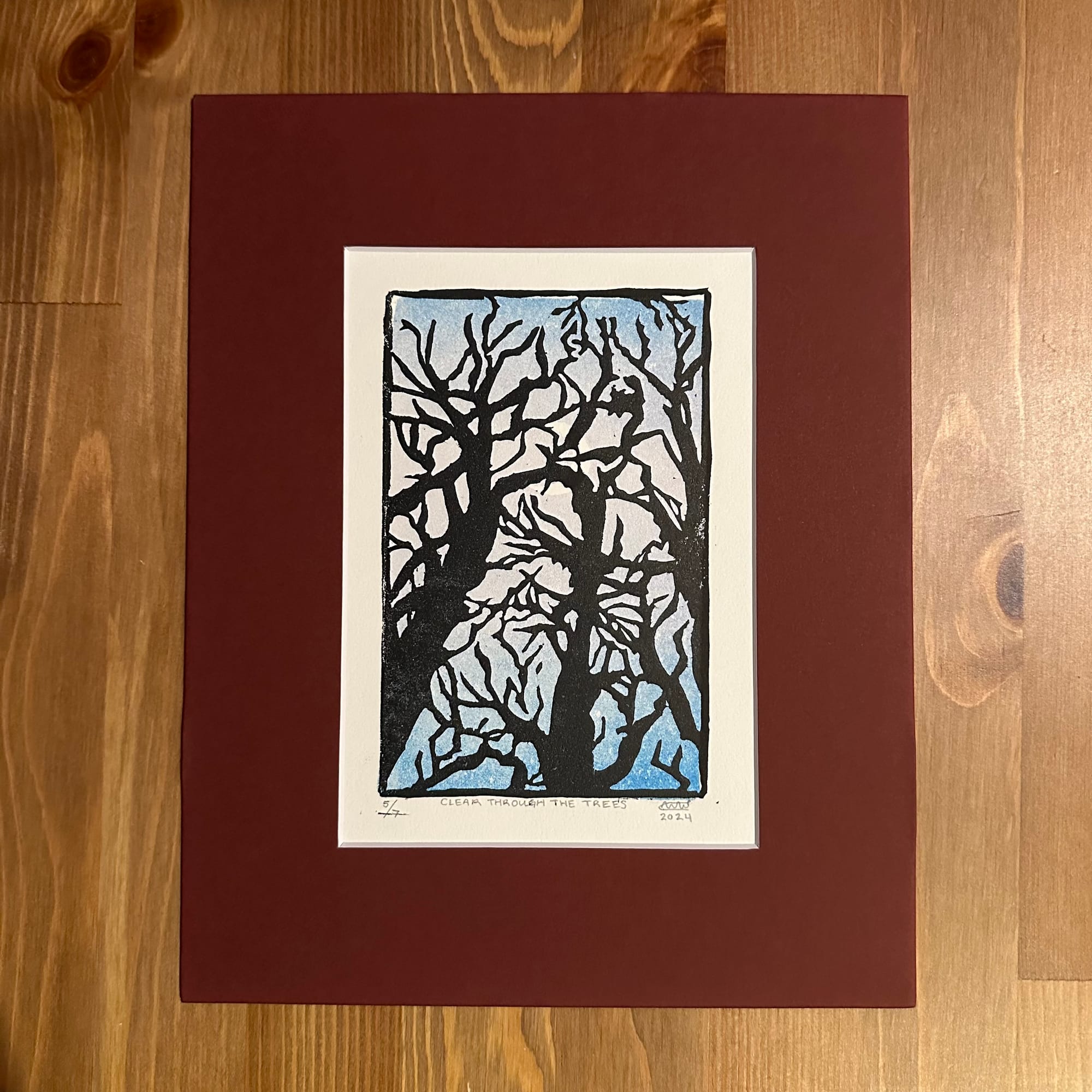 Clear through the Trees: Seven Oil Imprints