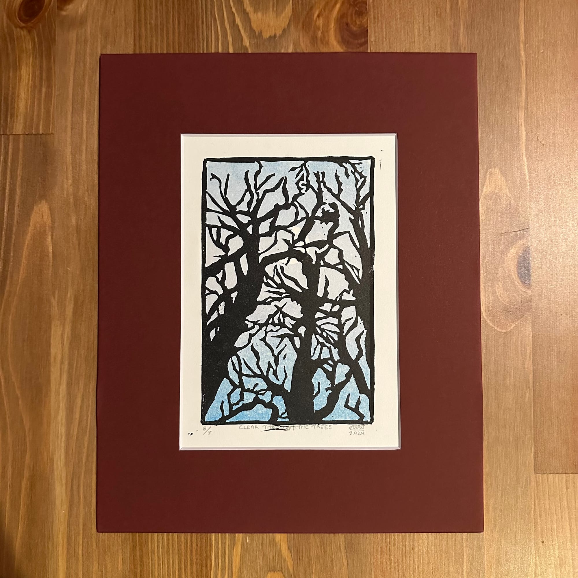 Clear through the Trees: Seven Oil Imprints