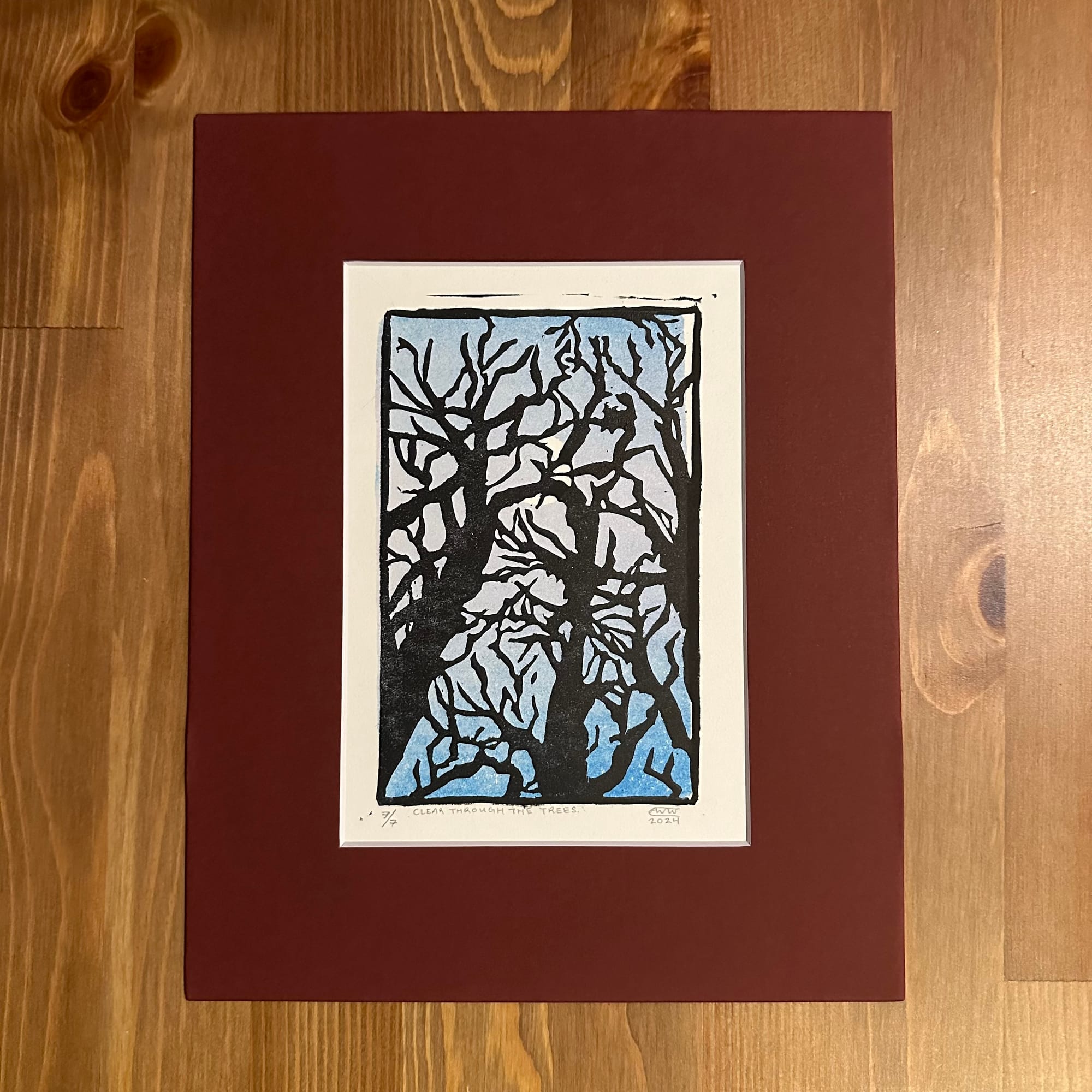 Clear through the Trees: Seven Oil Imprints