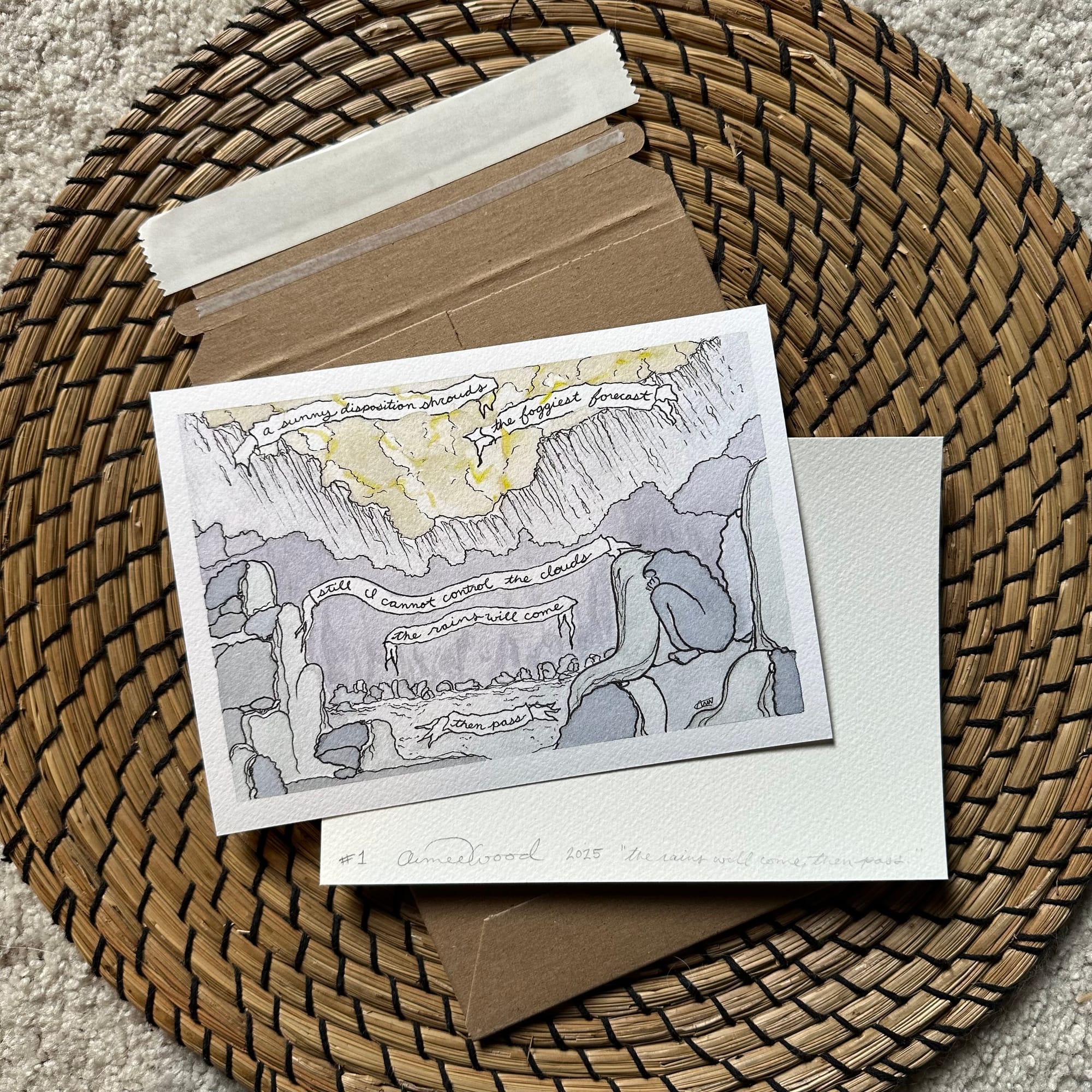 The Rains Will Come, Then Pass: Watercolor Poem