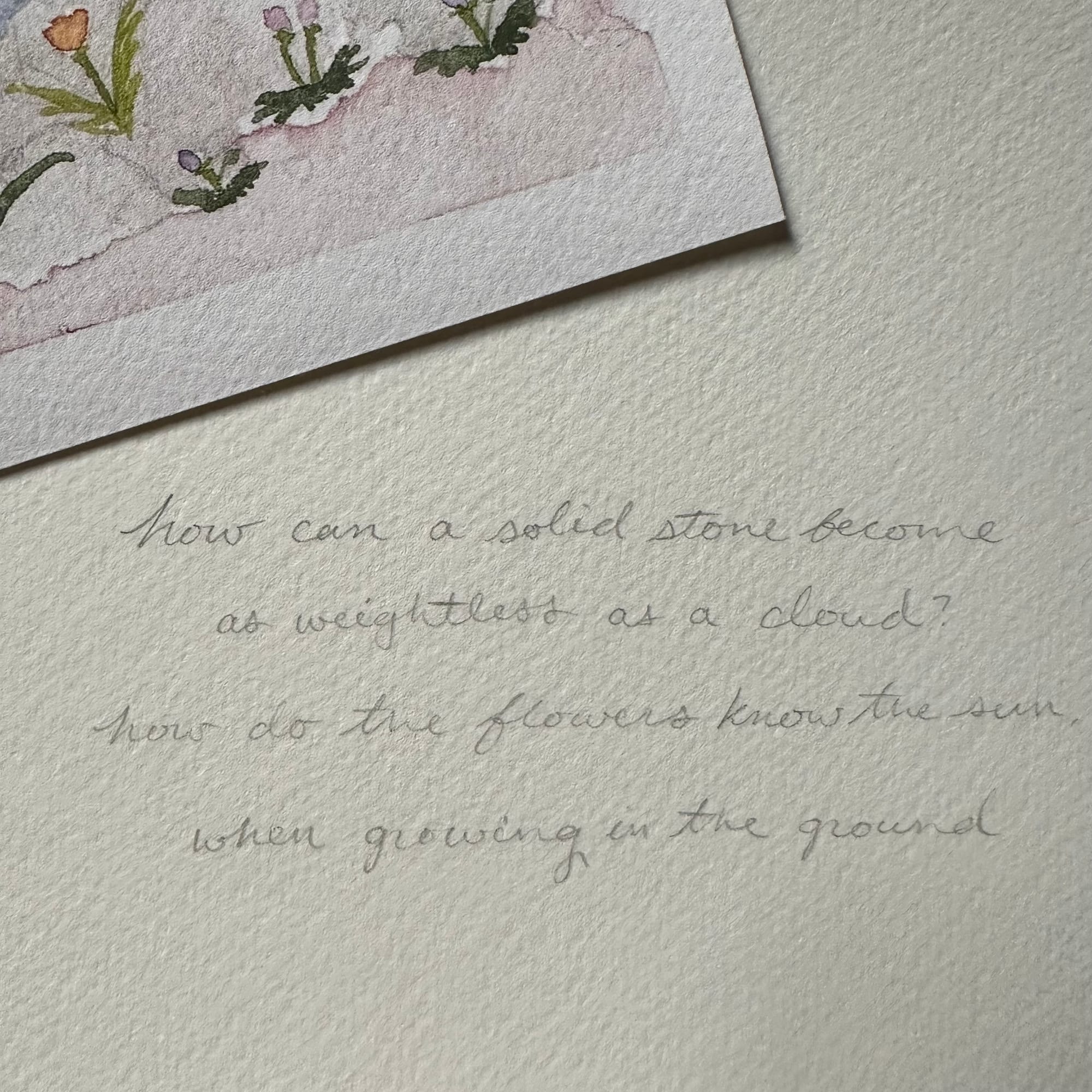 The Flowers Know the Sun: Watercolor Poem