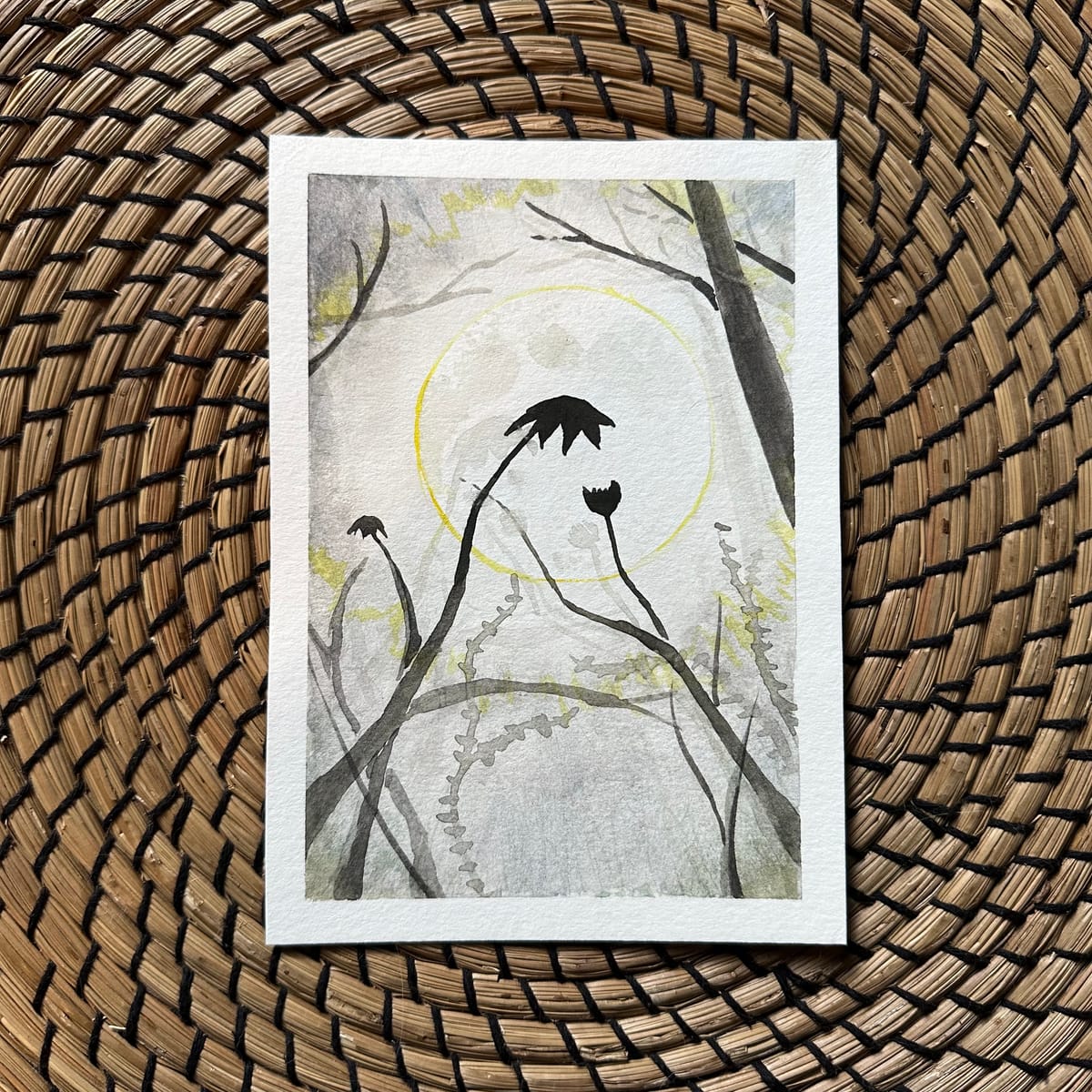 The April Egg Moon: Watercolor