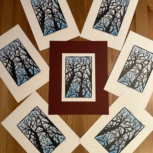 Clear through the Trees: Seven Oil Imprints