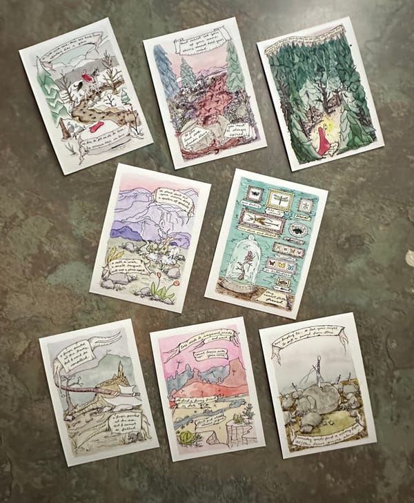 Twelve Watercolors: Poem Illustrations