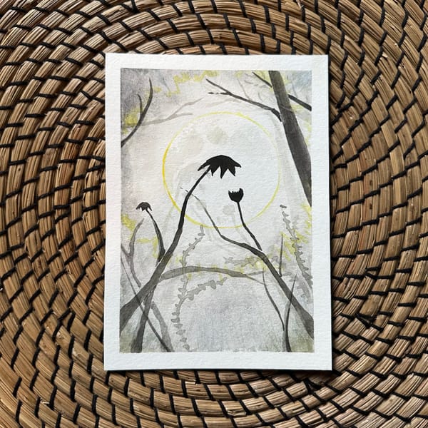 The April Egg Moon: Watercolor